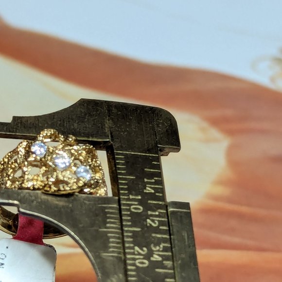 Past Present and Future Ring Brutalist Design with genuine Cubic Zirconias 3mm - Picture 9 of 9